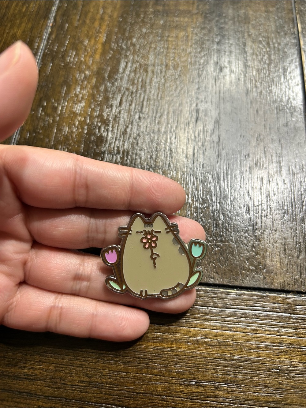 Pusheen Flowers Pin